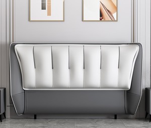 <span class=keywords><strong>Letto</strong></span> in pelle minimalista trapuntato queen size pannello a parete alta trapuntato di lusso a parete in <span class=keywords><strong>oro</strong></span> di lusso testiera king - Product Image 3