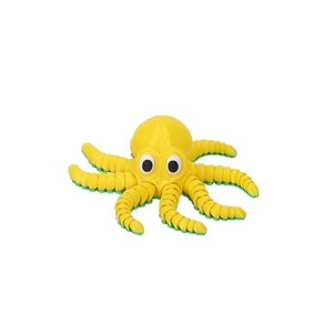 Porte-clés Pieuvre Bleue en PLA Imprimé en 3D, Figurine Animale Créative, Emballage Original pour Activités Artisanales et Collaboratives - Product Image 3