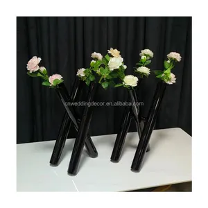 Black Glass Beautiful Bottles Wedding Centerpiece Table Decor Flower Vase For Wedding Decoration