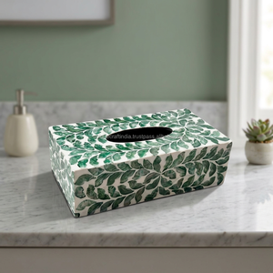 Caja de Regalo de Lujo Hecha a Mano en India con Diseño Único, Caja de Chocolate de Resina con Madreperla, para Ramadán, Eid, Fiestas, con Papel de Seda - Product Image 1