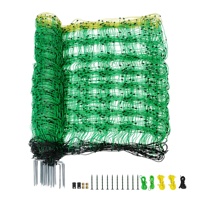 Clôture en filet portable pour moutons et chèvres, système d'enclos pour animaux d'élevage en extérieur, clôture électrique en filet