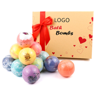 Bombas de Baño Veganas Naturales y Orgánicas de Lujo de Marca Privada, 12 Unidades de Colores, con Sorpresa Divertida para un Baño de Burbujas - Product Image 3