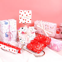 Kertas Kado Motif Hati Merah untuk Valentine, Pernikahan, Ulang Tahun, dan Kemasan Hadiah Grosir dari Produsen