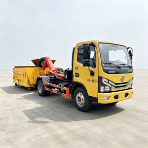 รถบรรทุกติดตั้งกระบะเก็บขยะคุณภาพสูง Dongfeng Dolica พร้อมอุปกรณ์เกี่ยวขยะสำหรับงานก่อสร้าง - Product Image 3
