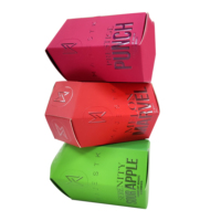 Boîte en papier hexagonale pliable de luxe recyclable avec laminage mat et gaufrage 16pt/18pt pour l'emballage de parfums et de crèmes pour le visage