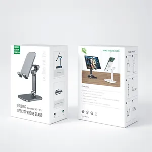 Desk Mobile Phone Holder Stand For iPhone Metal Desktop Tablet Holder Table Foldable Extend Support