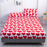 Ensemble de draps de matelas en microfibre imperméable imprimé personnalisé avec bande élastique et taies d'oreiller Lavable en machine