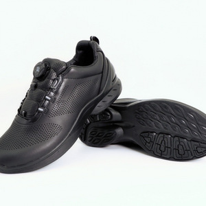 Unisex Automatic Buckle Running Shoes <b>Black</b> Breathable Mesh Lightweight Training Hiking Shoes <b>Low</b> <b>Heel</b> Non Slip - Product Image 3
