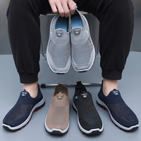 Chaussures décontractées respirantes en maille imperméables à séchage rapide pour hommes, nouvelle collection été 2025, pour hommes d'âge moyen et seniors, semelle souple, tendance Shark