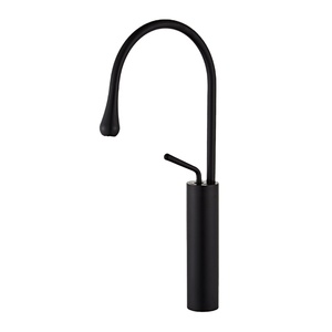 Haute Qualité En Céramique Moderne Roman <span class=keywords><strong>Noir</strong></span> Robinet de Lavabo - Product Image 1