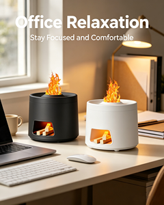 Humidificador ultrasónico LED caliente, los mejores humidificadores pequeños para dormitorio, oficina, hogar, difusor de aroma con efecto volcán. - Product Image 6