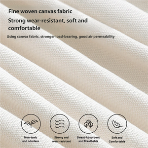 Hamaca Doble Antivuelco para Exteriores <span class=keywords><strong>con</strong></span> Postes <span class=keywords><strong>de</strong></span> <span class=keywords><strong>Madera</strong></span> Curvados, Diseño Colorblock, Capacidad para 2 Personas, Capacidad <span class=keywords><strong>de</strong></span> Peso <span class=keywords><strong>de</strong></span> 200 kg, Uso en Todas las Estaciones - Product Image 3