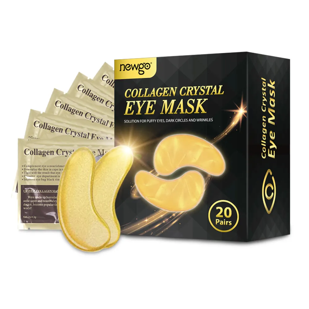 Private Label Eye Gel Pads Hydrogel Crystal 24K Goud Collageen Oogmasker Onder Ooglapje