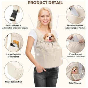 <b>Pet</b> <b>Carrier</b> Chest Bag for Cats - Breathable Large Capacity Outdoor Dog Bag - Product Image 6
