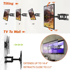 CHARMOUNT 도매 풀 모션 Tv 벽 마운트 최대 VESA 400*400mm LCD Tv 브래킷 관절 Tv 마운트