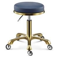 Tabouret de bar rotatif Offre Spéciale tabouret rond à poulie en acier de haute qualité avec fonction de massage pour spa et salon de coiffure