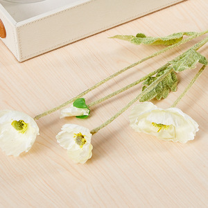 Flores de amapola artificiales de seda, flores de tacto Real para el hogar, cocina, decoraciones florales de boda - Product Image 5