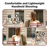 Cage vidéo universelle pour smartphone avec doubles poignées, supports griffe froide, filetages 1/4 pouces, personnalisation du logo OEM