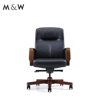 Fauteuil de bureau haut de gamme M&W Boss, luxueux, moderne, en cuir PU, ergonomique, inclinable et pivotant