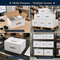 Boîte en carton ondulé blanc personnalisée pour l'expédition de colis e-commerce avec logo imprimé sur mesure, boîtes en carton résistantes aux chocs