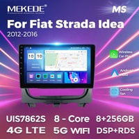 Lecteur vidéo de voiture MEKEDE MS Android 12 360 caméra panoramique pour Fiat Strada Idea 2012-2016 ventilateur de refroidissement à commande vocale BT