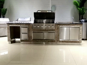 Barbacoa de Gas Personalizada de Acero Inoxidable de Alta Calidad, 4 Quemadores, Área de Cocción de 2.5 m, Uso en Exteriores y en el Hogar, Fácil de Montar, Personalizable - Product Image 3