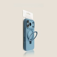 Coque de téléphone intégrale en silicone couleur unie avec anneau magnétique puissant pour iPhone 17 16 15 14 Pro Max avec support rigide antichoc et finition givrée