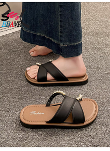 Pantuflas de Mujer de Lujo a Precio Accesible, con Plantilla de Corcho Suave, Pantuflas Planas Cómodas para el Verano - Product Image 2