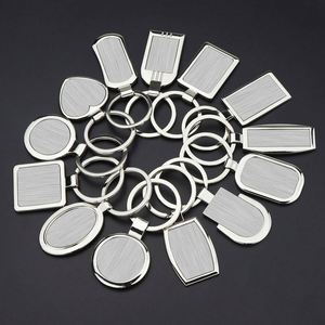 Popular Blank Metal Keychain for DIY Laser Printing Sticker Zinc Alloy Nickel Plating <b>Square</b> Shape Keyring - Product Image 3