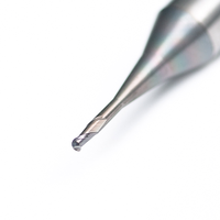Fraise à queue sphérique en carbure CNC 2 mm, 2 cannelures, pour usinage de rainures profondes, haute dureté, service OEM ODM personnalisé