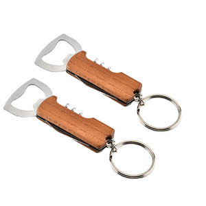 Sacacorchos de metal inoxidable multifunción personalizado al por mayor con abridor de botellas de madera, logotipo, fácil de usar, abridor manual de vino tinto con mango y caja. - Product Image 2