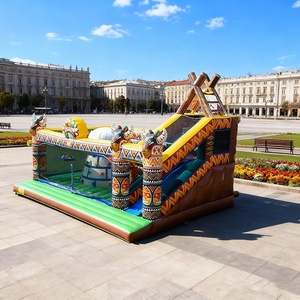 <strong>Inflatable</strong> Bouncer House Combo <strong>Slide</strong> New Design Tribe <strong>Inflatable</strong> Banner Jumping Castle with <strong>Slide</strong> - Product Image 1