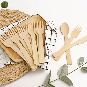 Mini ensemble <span class=keywords><strong>de</strong></span> <span class=keywords><strong>couverts</strong></span> en bambou compact, cuillère, fourchette, couteau, jetables, format voyage, compostables, écologiques, portables, pour boîte à lunch, kit repas - Product Image 5