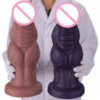 Énorme Godemichet Manuel en Silicone avec Ventouses, Masturbateur Vaginal Féminin, Dispositif de Dilatation Anale, Jouets Anaux, Jouets Sexuels pour Femmes