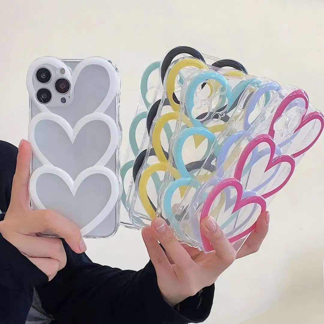 Shockproof Soft Universal TPU Heart Shaped Phone Case For Iphone 13 Pro 13pro Max Protect Cover