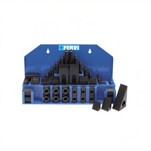 Kit de Apuntalamiento Fervi de 20 Piezas, Cuñas y Bloques Metálicos para Uso en Taller - Product Image 2