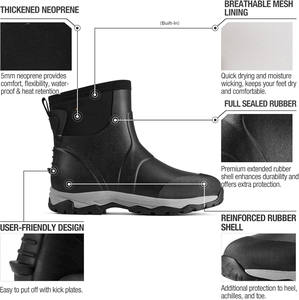 Botas de Lluvia Impermeables OEM, Botas de Trabajo Aisladas con Suela Deportiva Cómoda, Botas para Lodo para Trabajos en el Jardín - Product Image 2