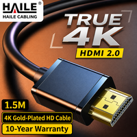Cable HD-MI 2.0 4K, Cable de Video Digital con Longitud Personalizada para Laptop, Decodificador, TV, Proyector, Monitor, Conexión de Datos de Alta Velocidad