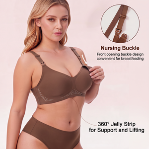 Sujetador de lactancia sin costuras Jelly Band Support para mujer, lencería de maternidad inalámbrica con efecto push-up y realce - Product Image 2