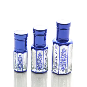 CJ-Customized 3ml 6ml 12ml Fancy Octagon Empty Small Attar Glass Perfume Oud Oil Tester Bottles