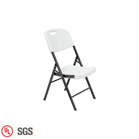 Venta directa de fábrica, mesa plegable redonda blanca, mesa redonda de plástico para jardín al aire libre barata para fiesta