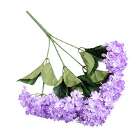Fleur de lys artificielle en soie violette, faite à la main, légère, pour décoration florale de scène de mariage
