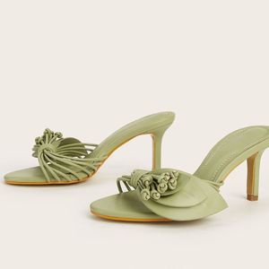 Chaussures à talons pour femme, sandales tendance à fleurs, talons à la mode - Product Image 5