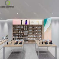 Vitrine de présentation de mobilier de magasin de téléphonie mobile au design moderne personnalisé pour boutique de téléphones