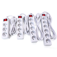 Französische Verlängerungssteckdose Elektrischer Schalter Steckdose Kindersichere Rundstift-Steckdose Stromkabel POWER STRIP