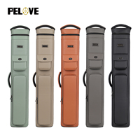 Étui pour queue de billard Pelove 4BX8S en cuir PU, imperméable, résistant aux rayures, avec grandes poches pour accessoires, étui pour queue de billard en fibre de carbone