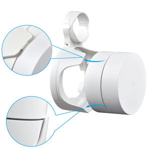 Soporte de pared de plástico duradero para sistema <span class=keywords><strong>WiFi</strong></span> <span class=keywords><strong>Google</strong></span> Mesh modelo 2020, con gancho y enchufe estadounidense, paquete de 3 para enrutadores y cables - Product Image 5