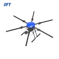 Châssis de protection des plantes à six axes EFT E620P avec réservoir d'eau de 20 L, en fibre de carbone, pliable, pour machine agricole de grande taille