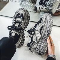 Chaussures Torre tendance pour hommes, polyvalentes, respirantes, en maille, style baskets, nouvelle collection printemps, semelle épaisse en caoutchouc pour la marche