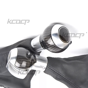 Pommeau de levier de vitesse en Fiber de carbone pour Audi A1 A3 A4 A5 A6 A7 S3 S4 S5 S6 S7 - Product Image 1
